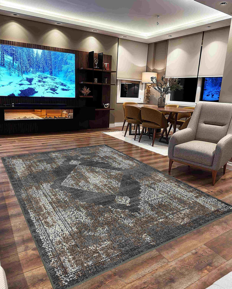 ELEGANCE RUG DESIGN 9902 Grey 2x8 Runner (2'6x7'9")"