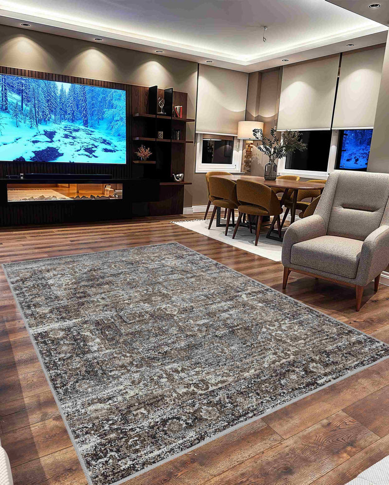 AURORA Rug DESIGN 9912 Grey 8x11 (7'8x10'8")"