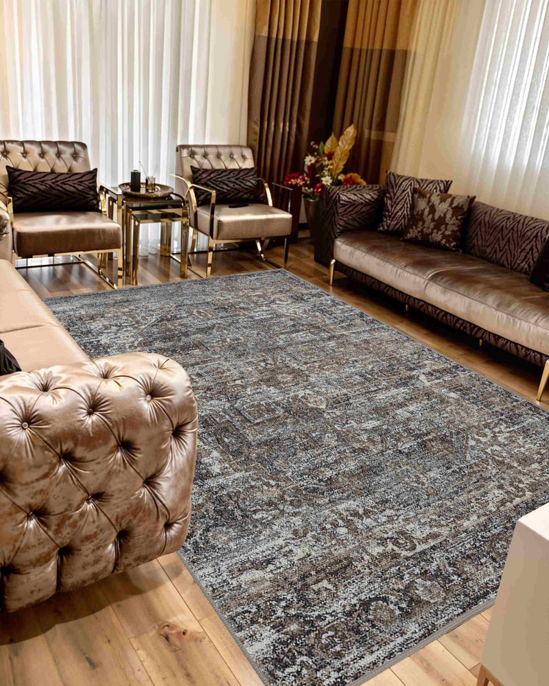 AURORA Rug DESIGN 9912 Grey 10x13 (9'2x12'5")"