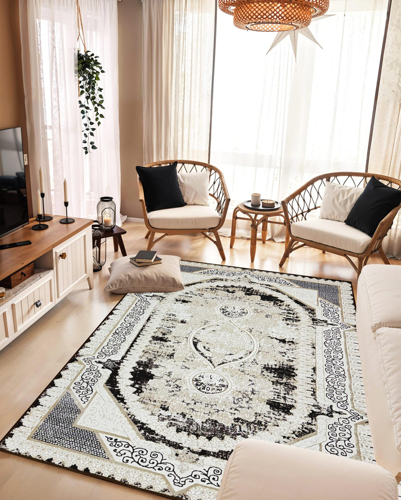 JERICHO Rug DESIGN 9955 Grey 2x8 Runner (2'6x7'9")"