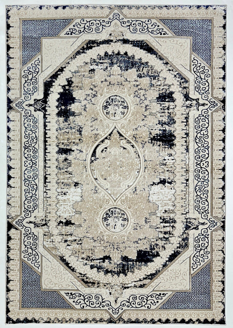 JERICHO Rug DESIGN 9955 Grey 7x10 (6'6x9'2")"