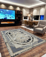 JERICHO Rug DESIGN 9955 Blue 5x8 (5'2x7'5")"