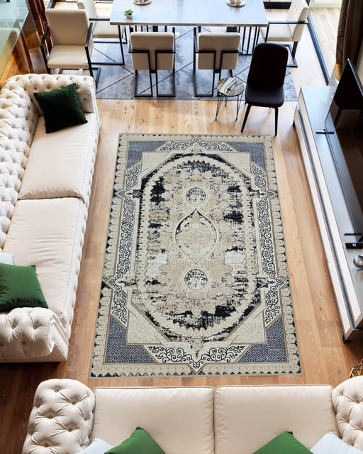 JERICHO Rug DESIGN 9955 Blue 2x8 Runner (2'6x7'9")"