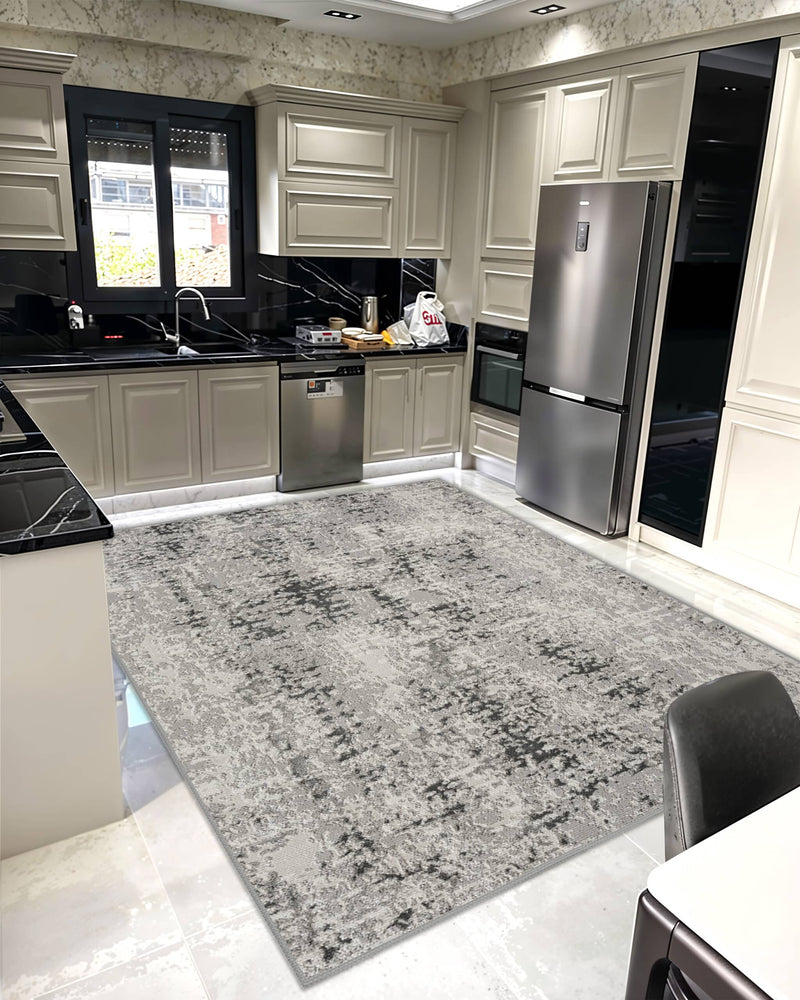 JERICHO Rug DESIGN 9958 Grey 5x8 (5'2x7'5")"