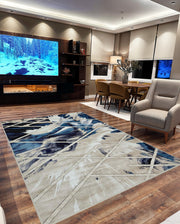 JERICHO Rug DESIGN 9959 Blue 7x10 (6'6x9'2")"