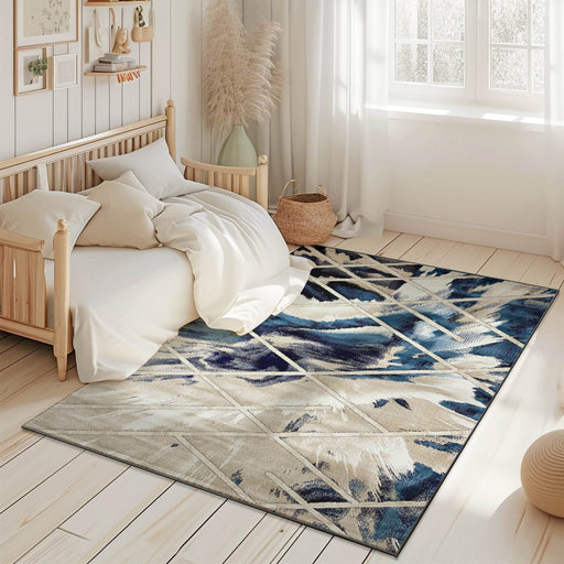 JERICHO Rug DESIGN 9959 Blue 2x8 Runner (2'6x7'9")"