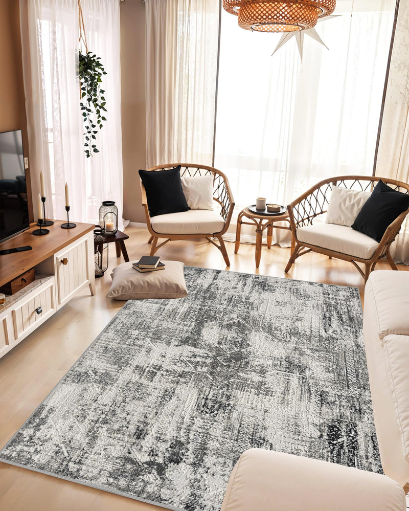 JERICHO Rug DESIGN 9960 Grey 2x8 Runner (2'6x7'9")"