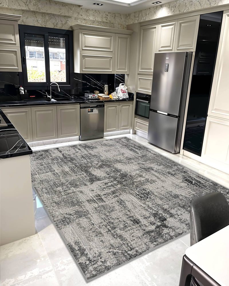 JERICHO Rug DESIGN 9960 Grey 5x8 (5'2x7'5")"