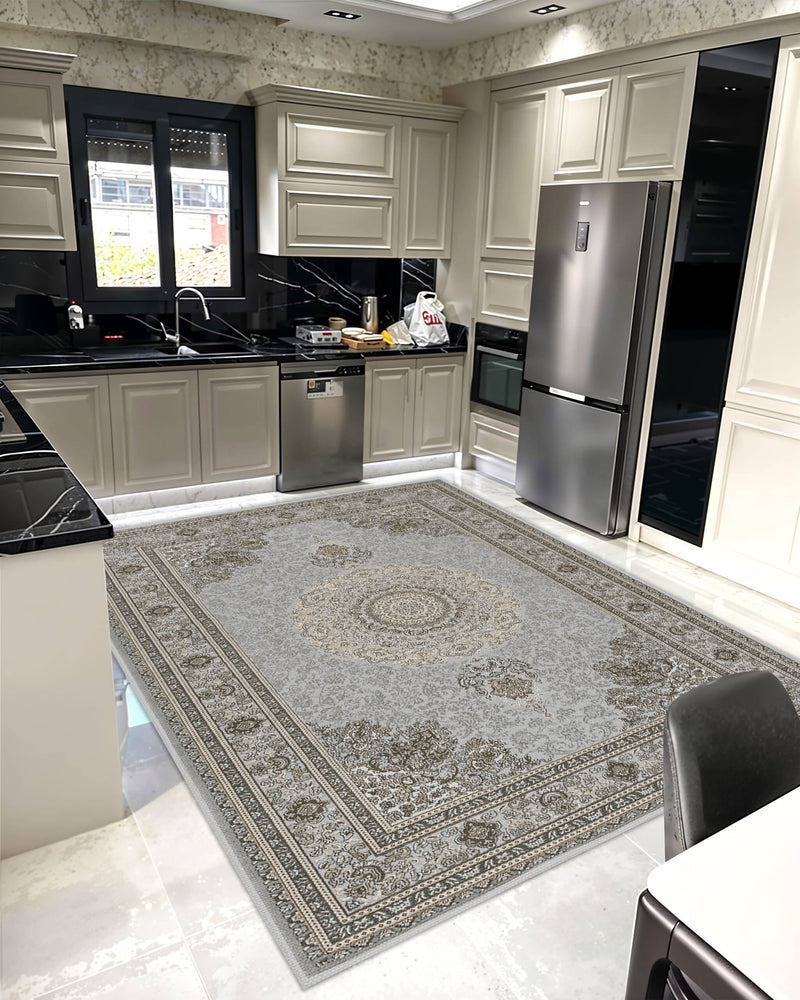 TRABZON RUG DESIGN 99901 Grey 7x10 (6'6x9'2")"