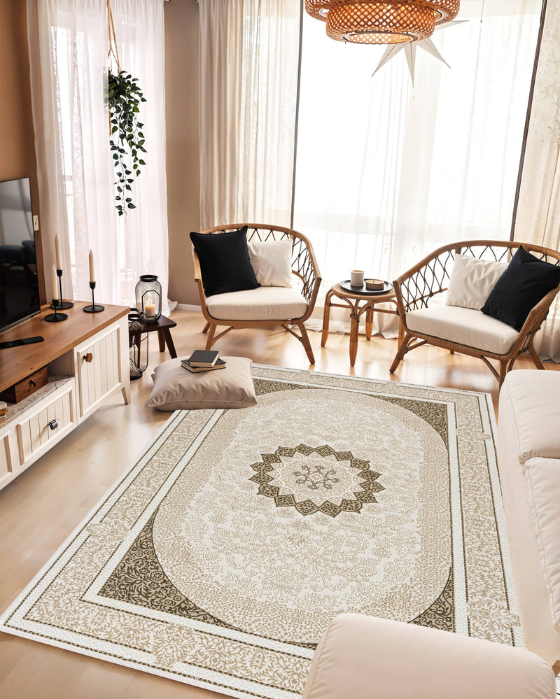 TRABZON RUG DESIGN 99903 Beige 8x11 (7'8x10'8")"