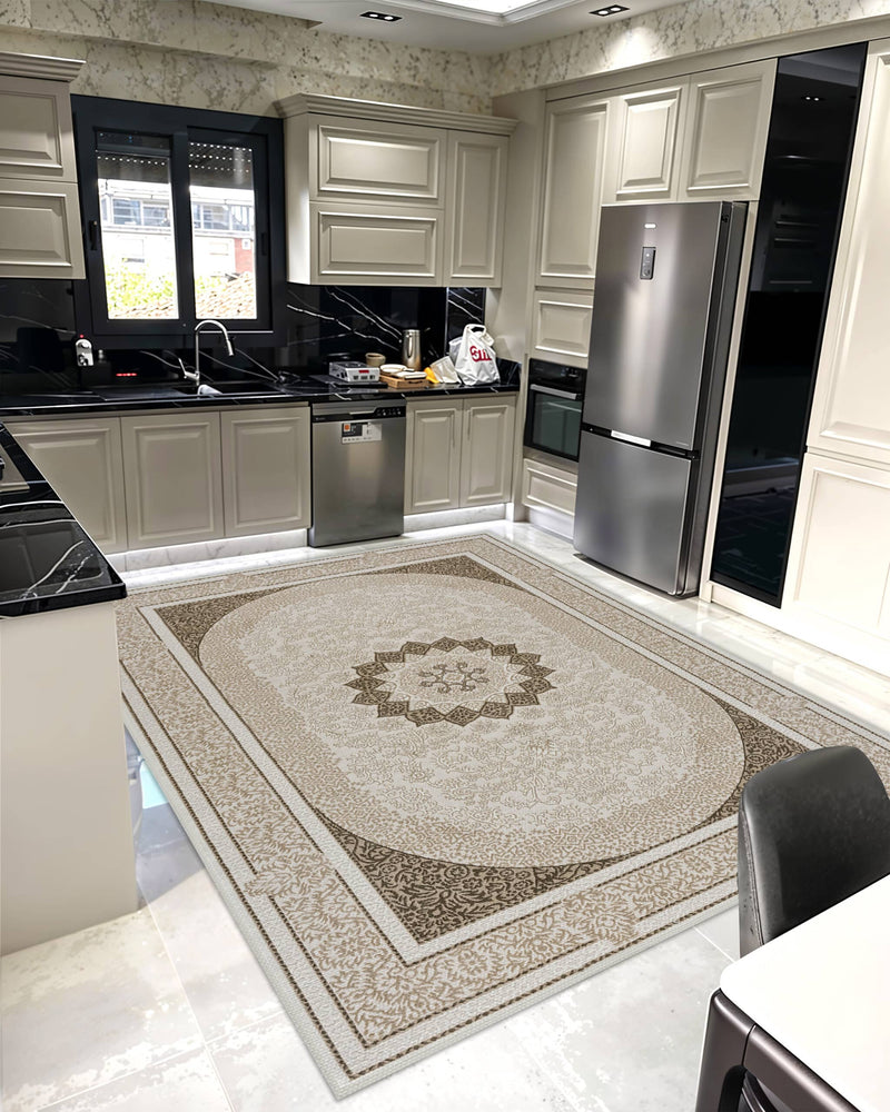 TRABZON RUG DESIGN 99903 Beige 7x10 (6'6x9'2")"