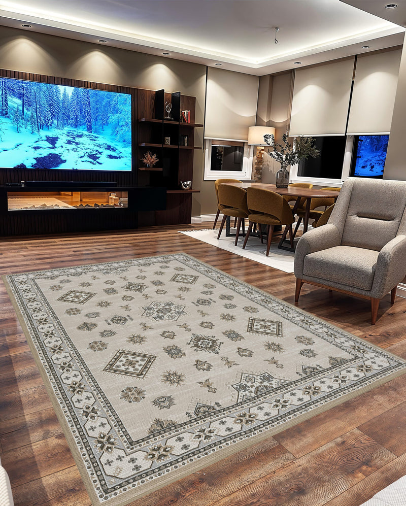 TRABZON RUG DESIGN 99905 Beige 8x11 (7'8x10'8")"