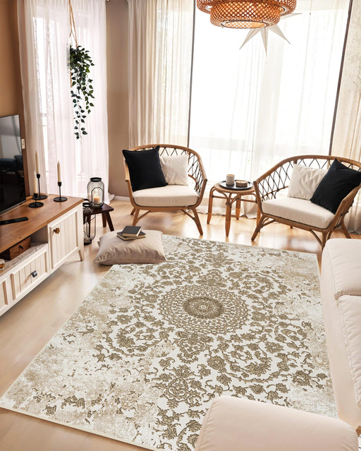TRABZON RUG DESIGN 99906 Beige 5x8 (5'2x7'5")"