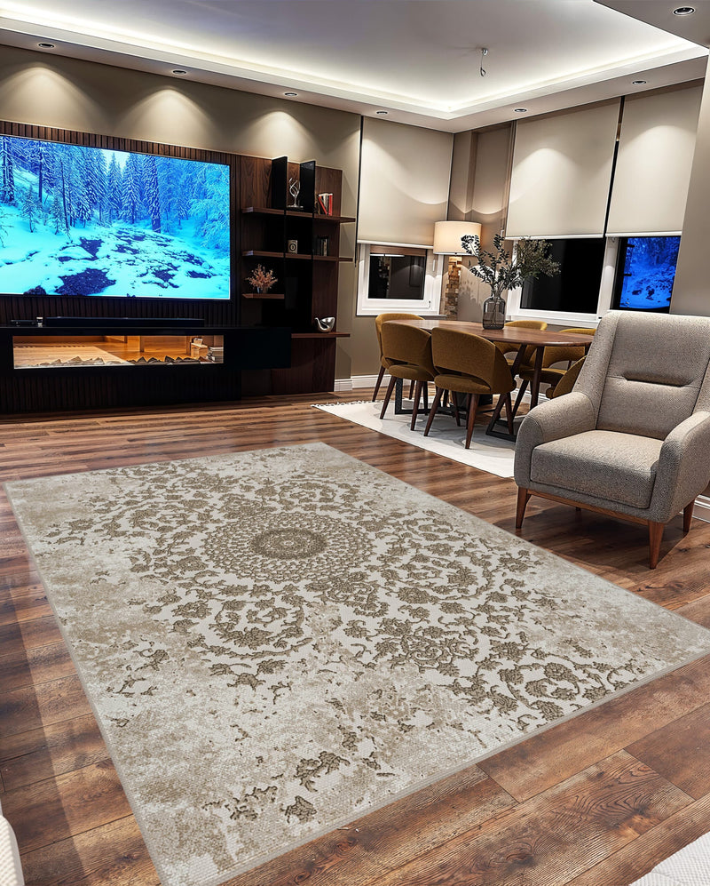 TRABZON RUG DESIGN 99906 Beige 8x11 (7'8x10'8")"