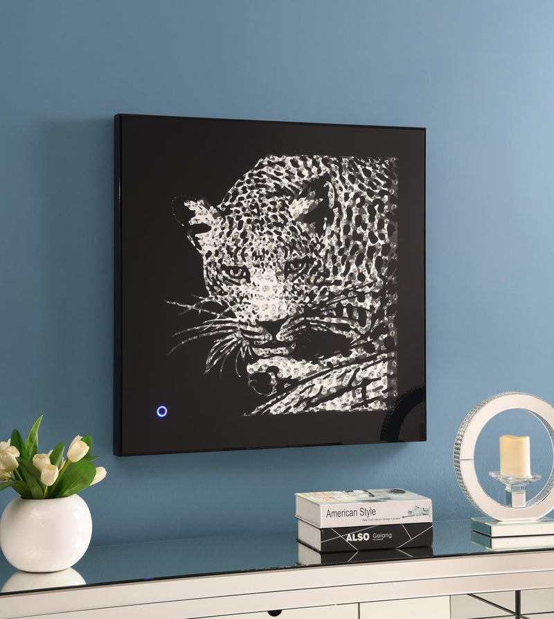 Arte de pared LED (leopardo)