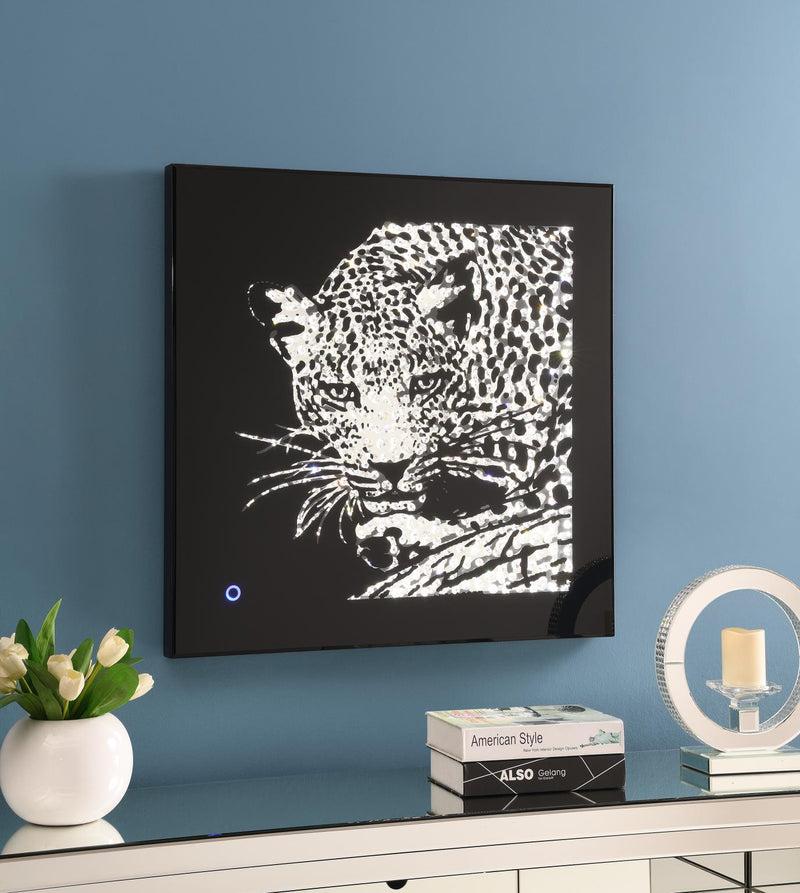 Arte de pared LED (leopardo)