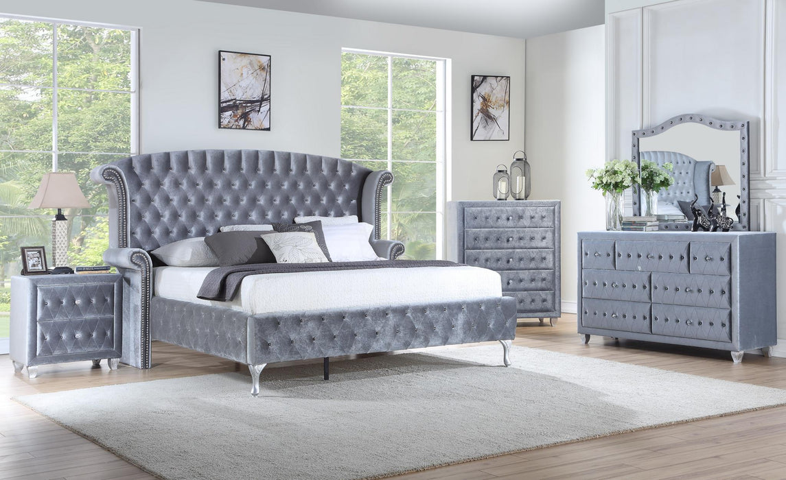 Melania Gray Bedroom Collection