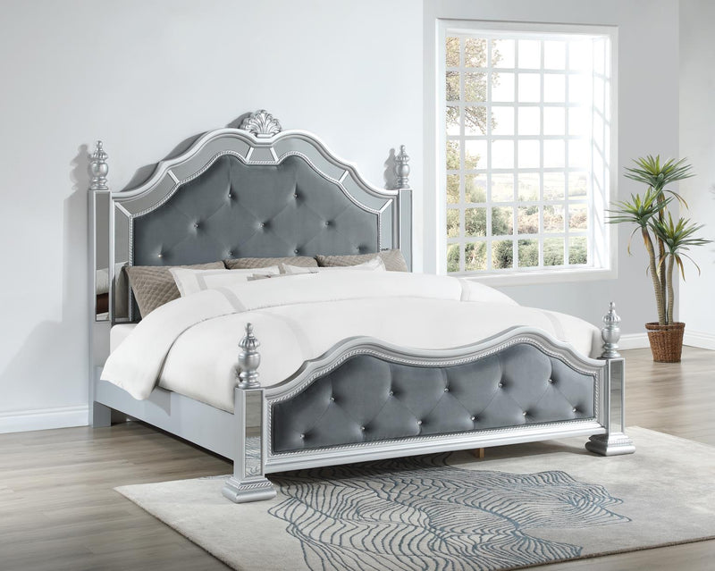 Lizelle Silver Metallic Bedroom Collection