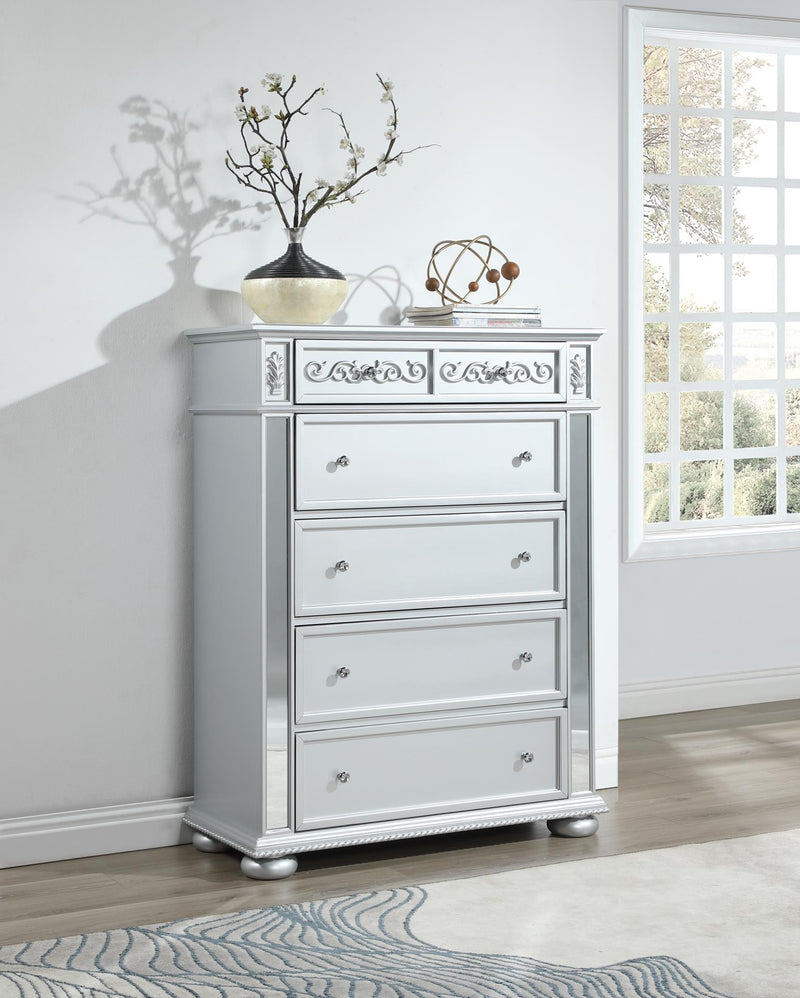 Lizelle Silver Metallic Bedroom Collection