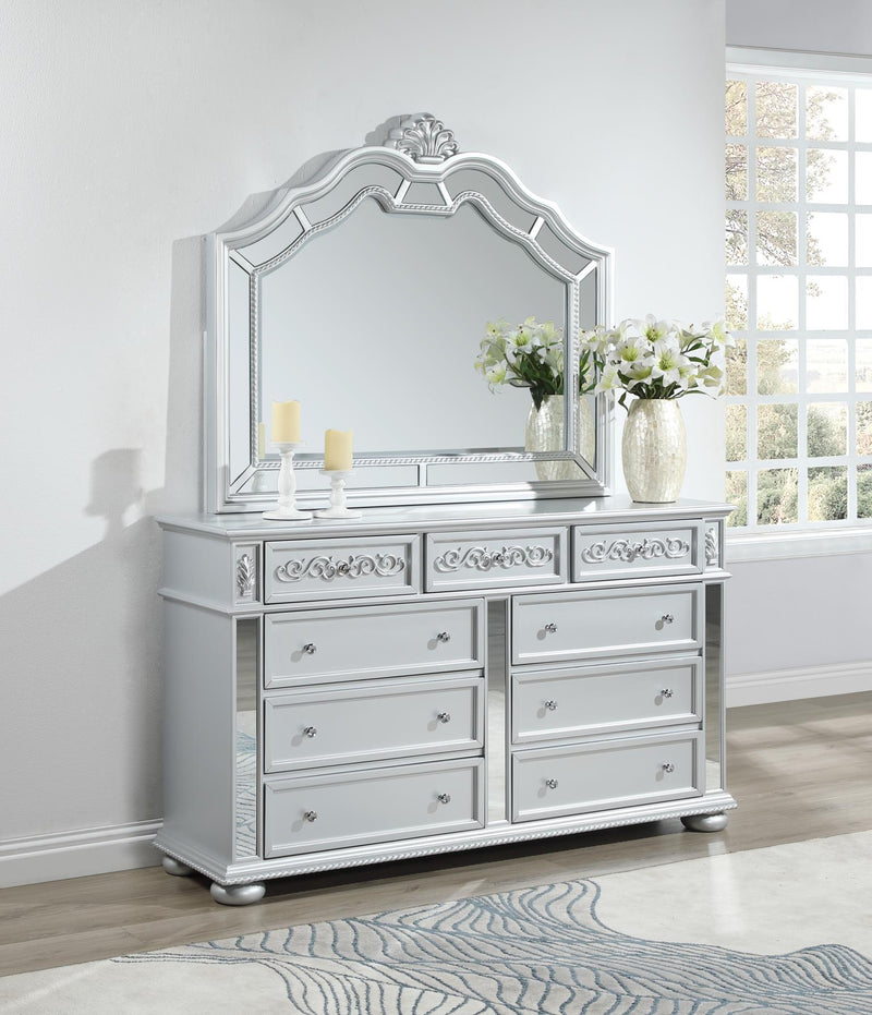 Lizelle Silver Metallic Bedroom Collection