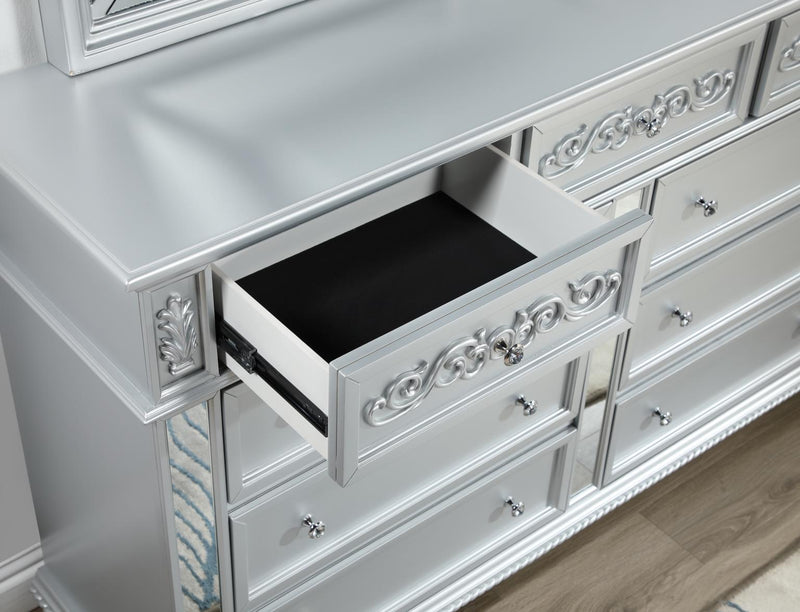 Lizelle Silver Metallic Bedroom Collection