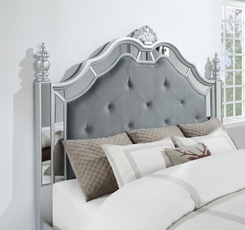 Lizelle Silver Metallic Bedroom Collection