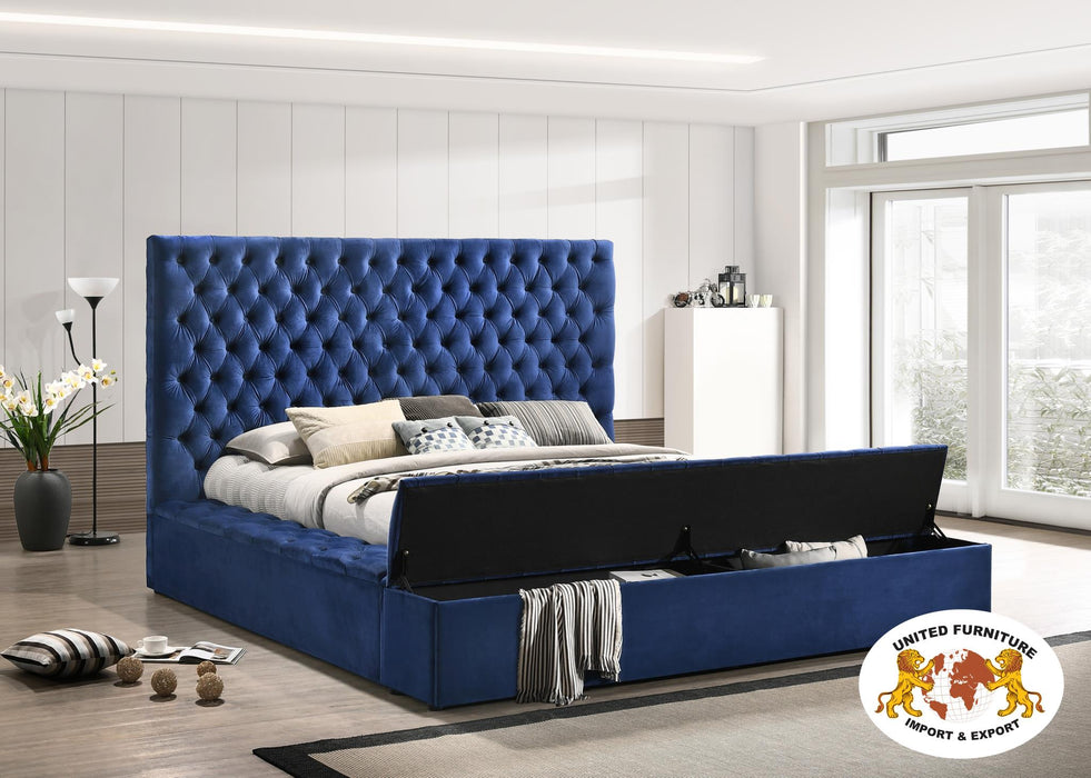 Hillsway Blue Velvet Bedroom Collection