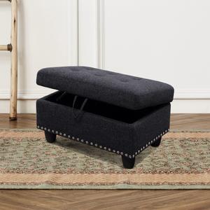 Black Grey Linen 3-Piece Sofa Living Room Sofa Set