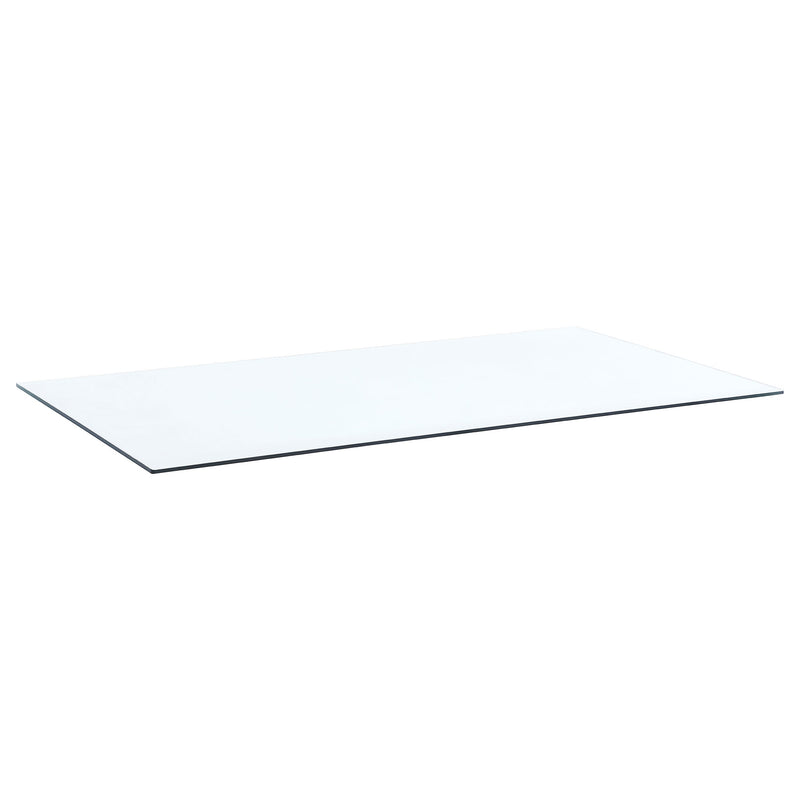 52x27-inch 6mm Rectangular Clear Tempered Glass Top