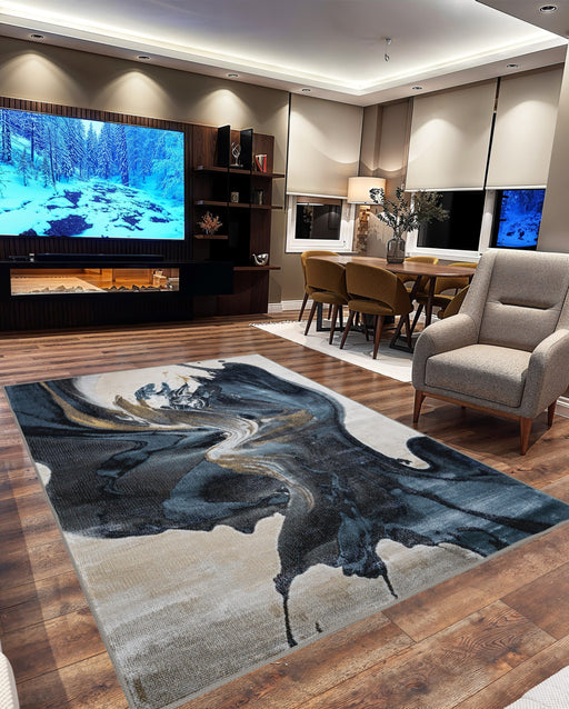 Contempo Rug Design 1118 Navy 5x8 (5'2x7'5")"