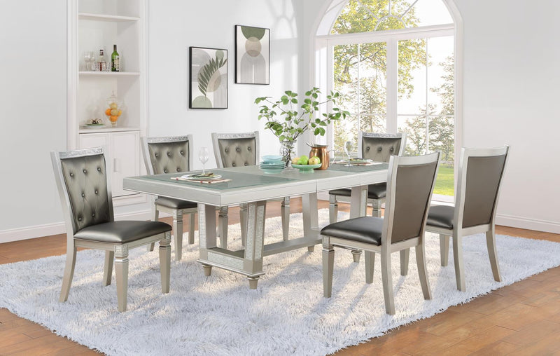 Colección de comedor Catherine Silver Shimmer