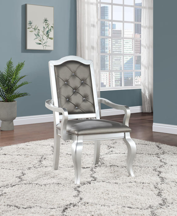 Silver Shimmer Dining Arm Chair