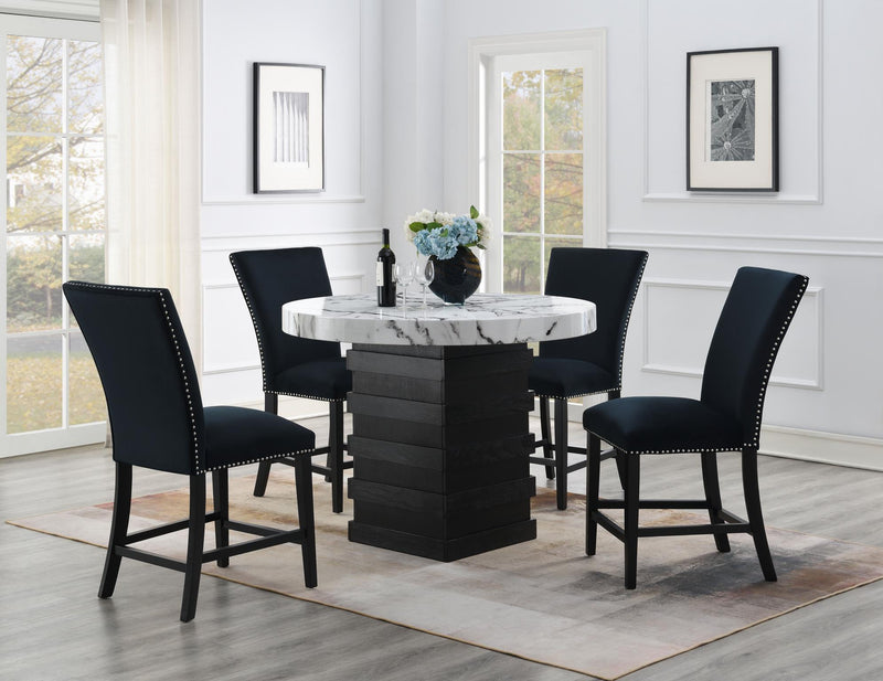 White Round Counter Height Table