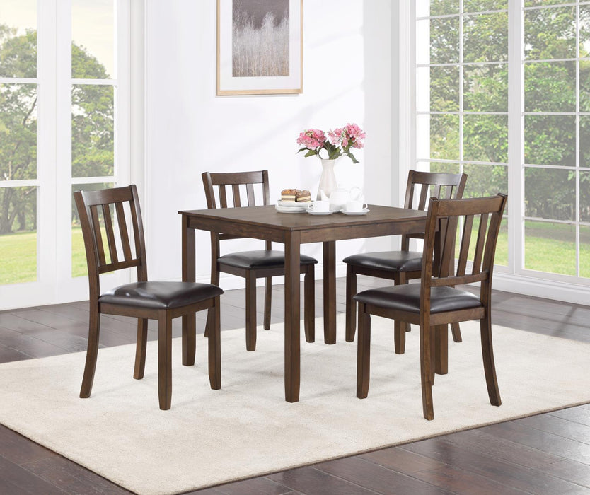 Walnut Counter Table W/ 4 Chairs