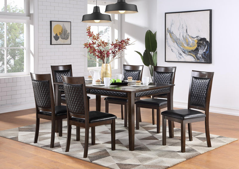Mesa de comedor de cerezo y 6 sillas