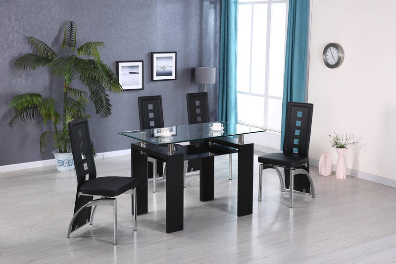 Mesa de comedor y 4 sillas laterales