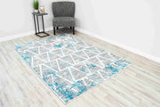 OXFORD Rug Design E1002 Turquoise 5x8 (5'2x7'5")"