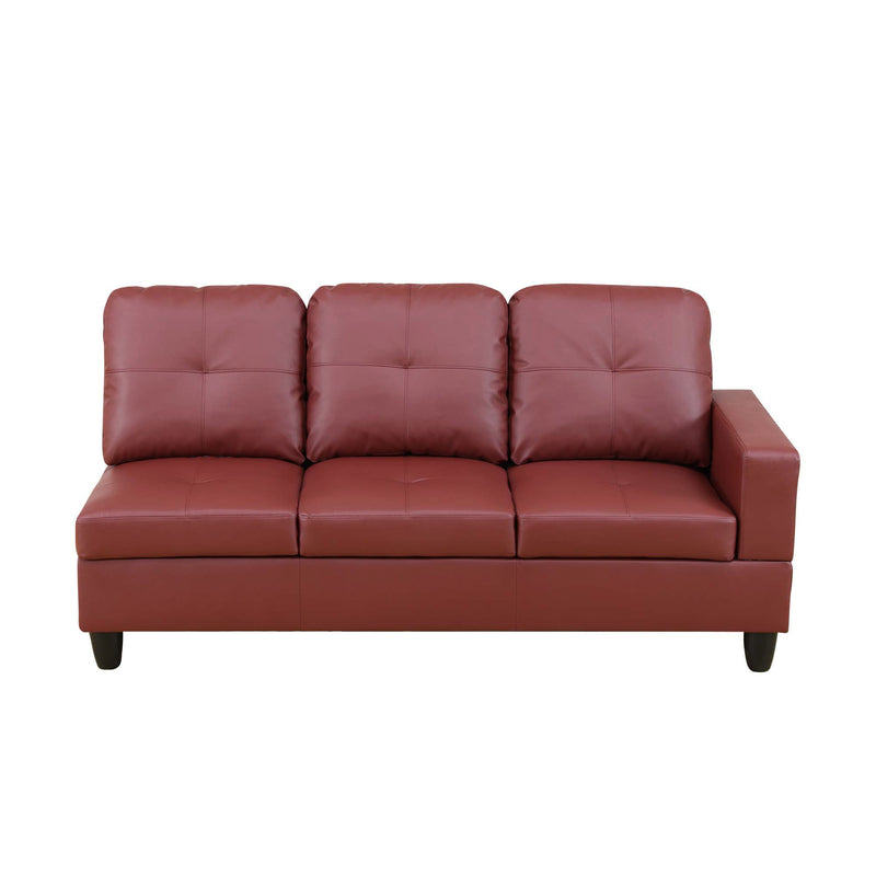 Colección Reno sala de estar seccional rojo oscuro