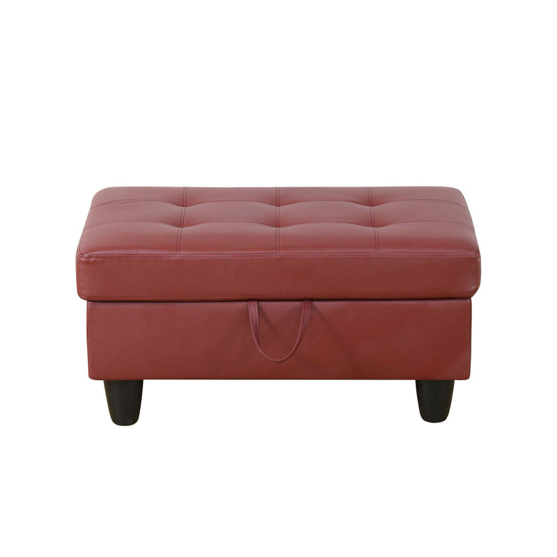Colección Reno sala de estar seccional rojo oscuro