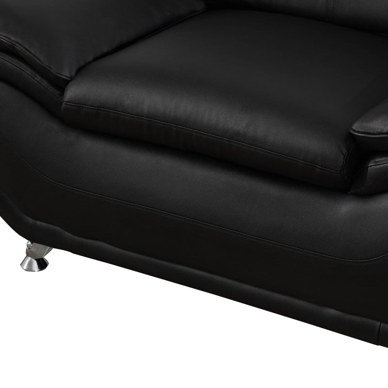 Abdiel Black Faux Living Room Collection