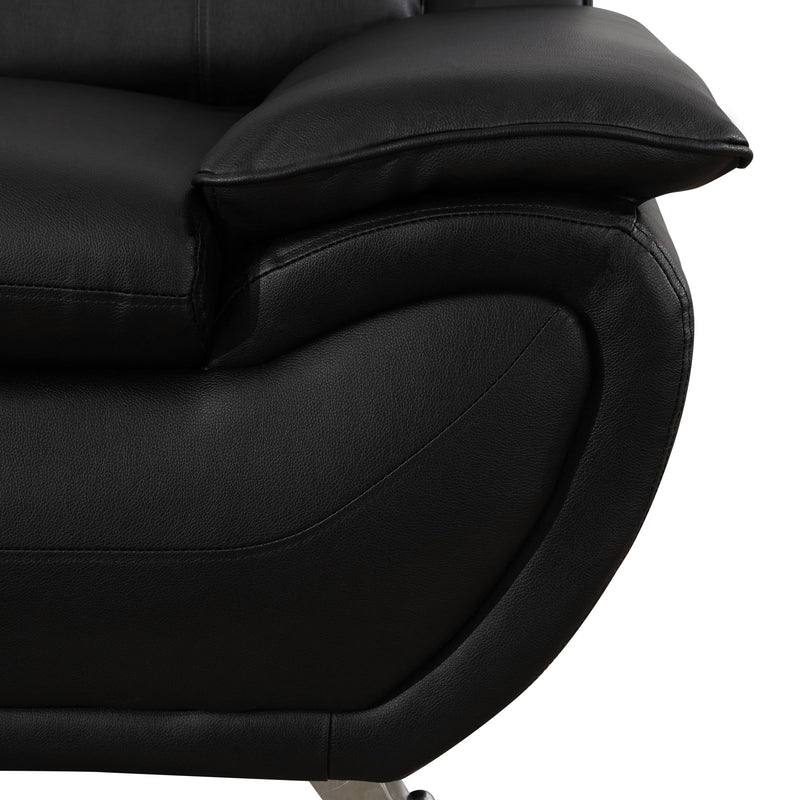 Abdiel Black Faux Living Room Collection