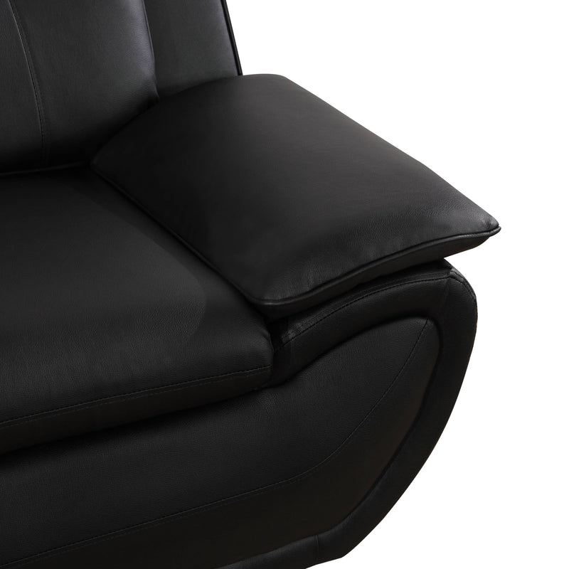 Abdiel Black Faux Living Room Collection