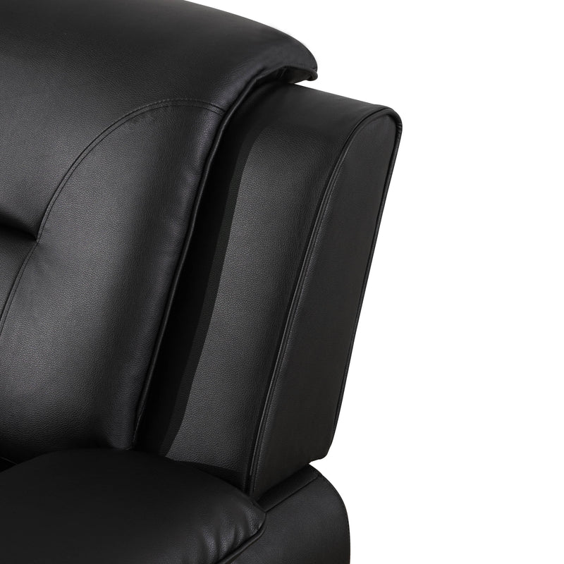 Abdiel Black Faux Living Room Collection