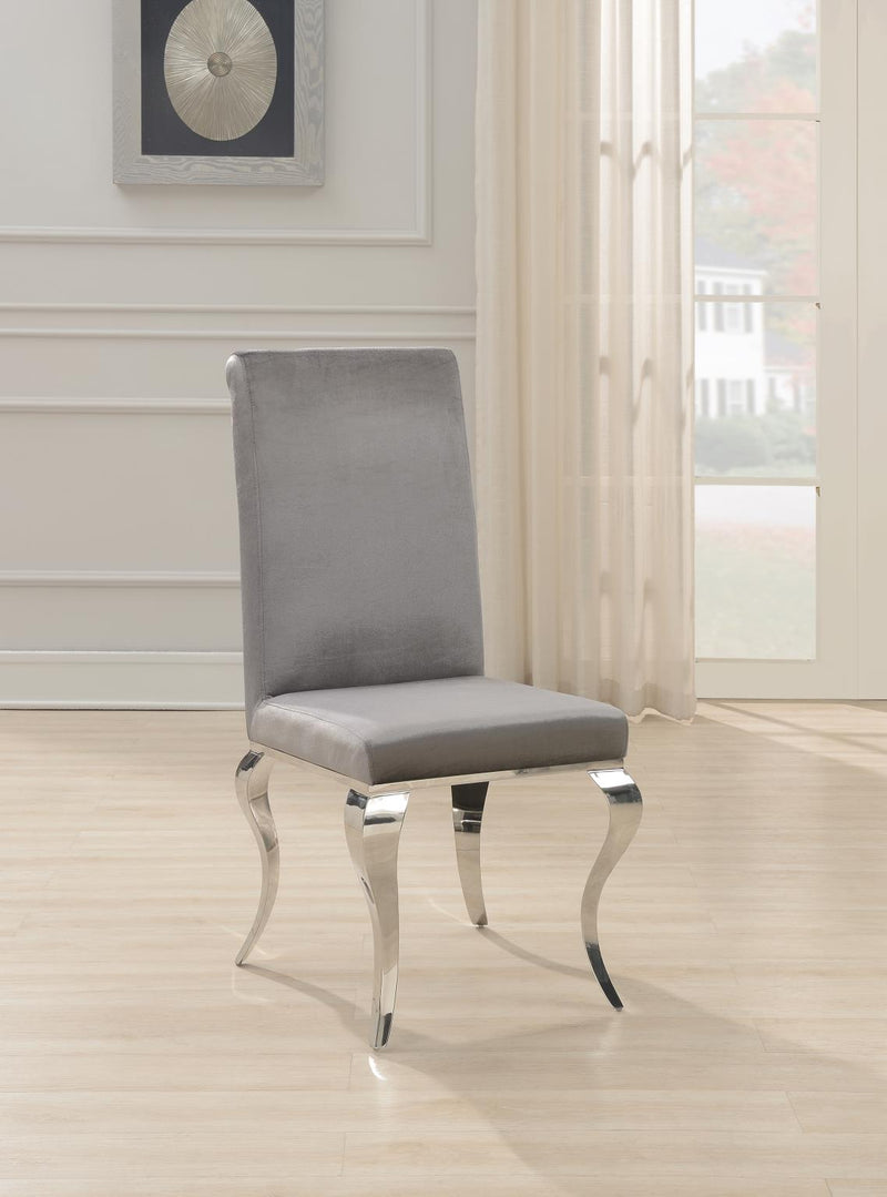 Silla de comedor de PU negra (precio por silla/cantidad mínima 2)
