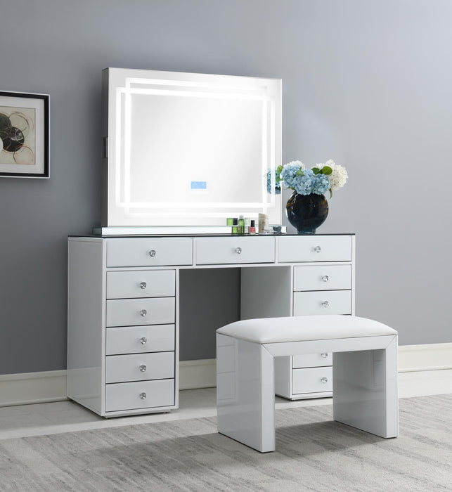 White Wood Vanity (Mirror Sold Seperately)