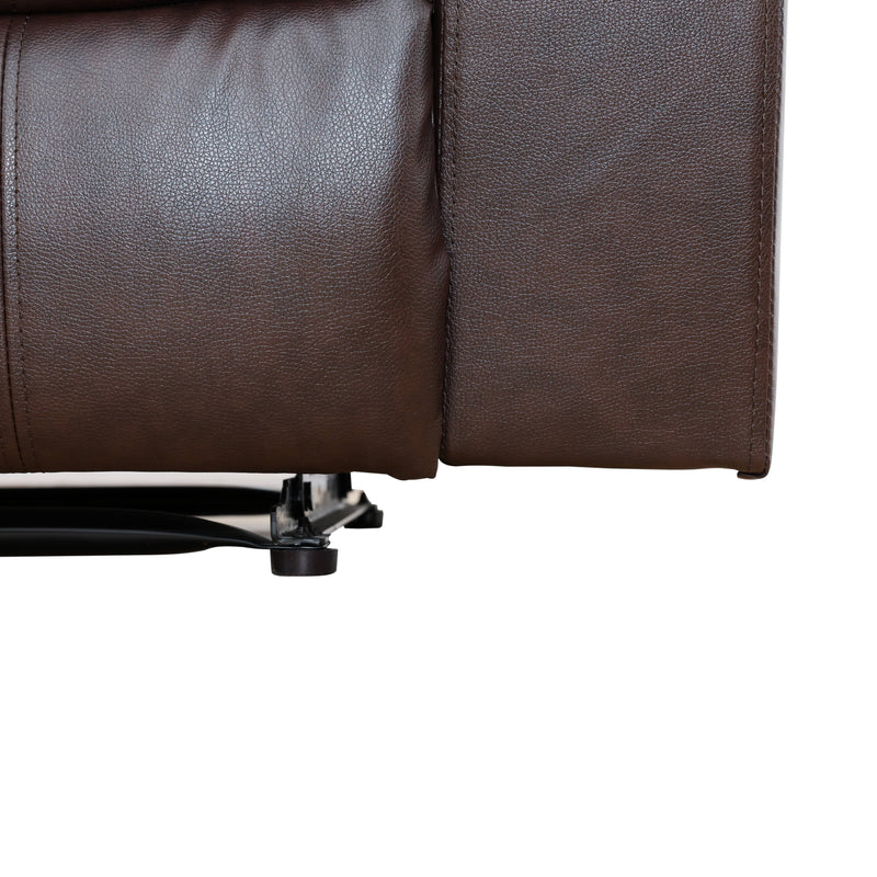 Sofá de sala de estar de 3 piezas de cuero sintético y PVC negro