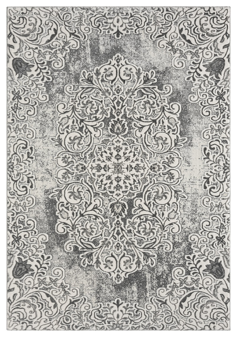 JERICHO Rug DESIGN 9956 Grey 8x11 (7'8x10'8")"