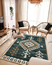 K&D RUG DESIGN 12009 Navy 7x10 (6'6x9'2")"