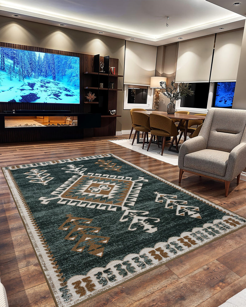 K&D RUG DESIGN 12009 Navy 8x11 (7'8x10'8")"