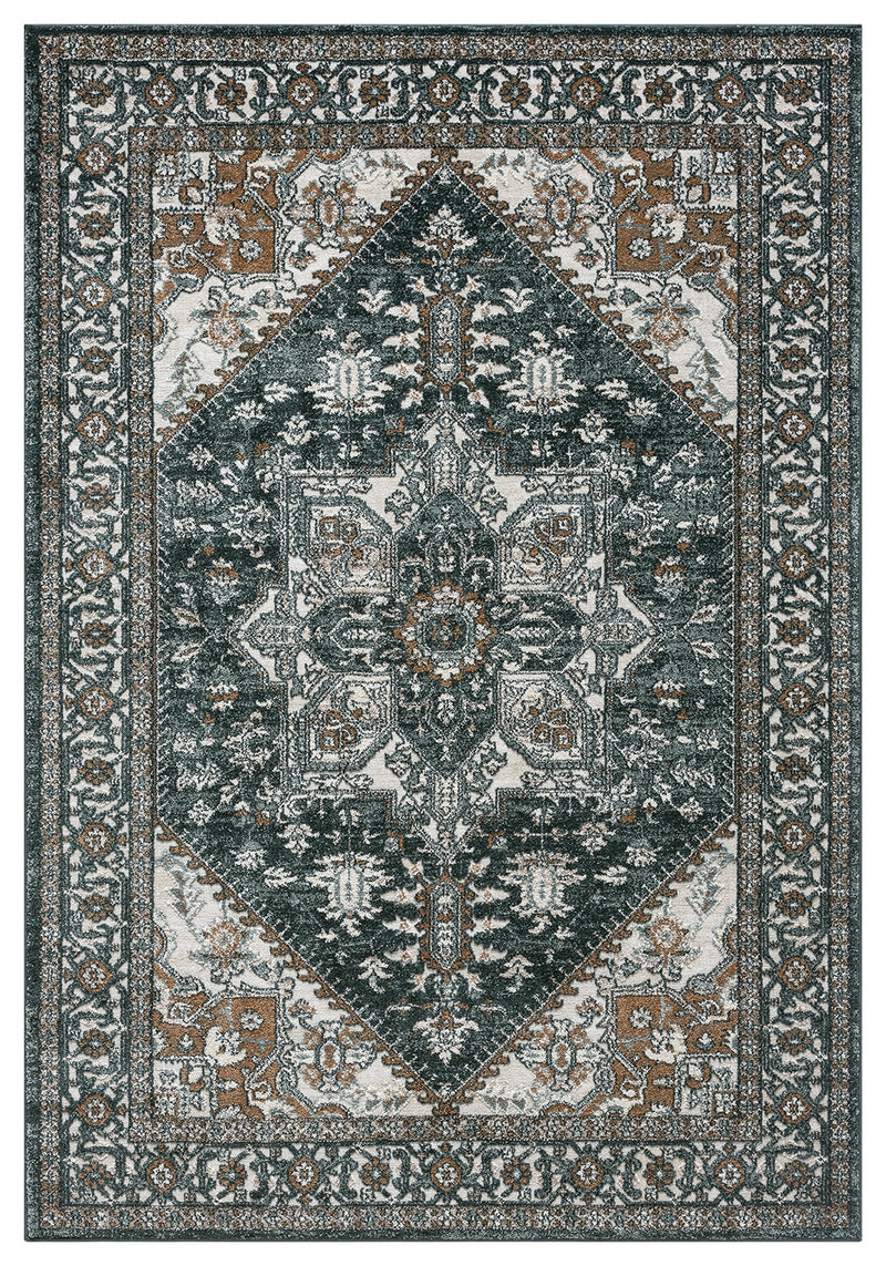 K&D RUG DESIGN 12010 Navy 2x12 Runner (2'6x11'5")"